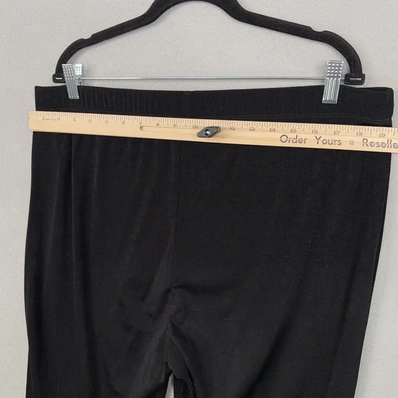 Chicos Pants Womens XL Black Pull On Stretch Straight Leg Acetate Blend Travel - Picture 9 of 16